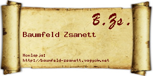 Baumfeld Zsanett névjegykártya